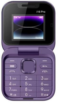KWJNH I16pro Flip Original Flip Mobile Phone Fliio14 Kids F15mini Écran I17pro Téléphone Clavier Carte D7t5 Étudiant Téléphone à clapet Violet 32 Go 2 SIM 16 Go