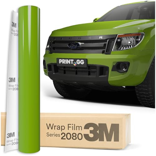 Auto Folie 3M 2080 Light Green Glanz G16, 152 x 10 cm | Selbstklebende Car Wrapping Folie | Robuste Lackschutzfolie für Auto, Motorrad, Boot | Autofolie mit Exzellenter Haftung