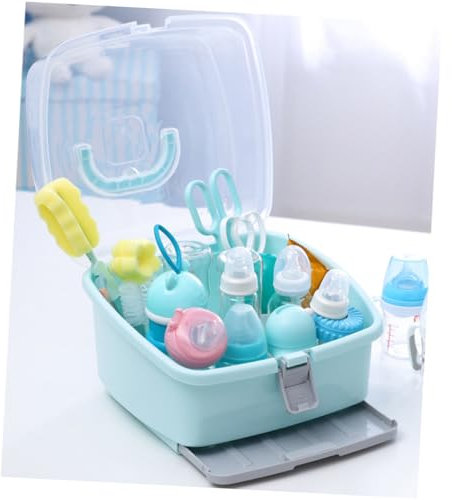 WATIIFUFU Portable Milk Bottle Storage Case Praktische Aufbewahrungsbox Für Babyflaschen Und Geschirr Für Und Zuhause Grün -frei Leicht Zu Reinigen Große Kapazität
