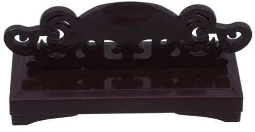 LIFKICH Chinese Fan Decorative Stand Japanese Style Small Wooden Fan Holder Easel Suitable for Desktop Party Decorations