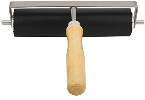 Stampa Linoleum Rullo Di Stampa In Gomma Con Manico In Legno Staccabile Per Arte Artigianale Copertura Uniforme E Rotolamento Ottimale 21×18×6 Cm Lunghezza 15 Cm