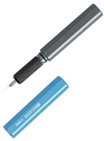 Bucasoo Model Scriber, Line Scriber with Tungsten Steel Blades, Model Scribing Tool for Modelling Hobby, RG Scale Model, Gundam Model Kit, Plastic Models, Resin GK Carved Engraved Lines（0.3）