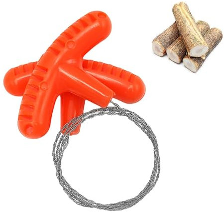 Sierra de alambre de bolsillo – Sierra de bolsillo de polipropileno portátil de diseño delgado | Cable con dientes puntiagudos y cable | Acero para mochileros, exploración, camping, caza