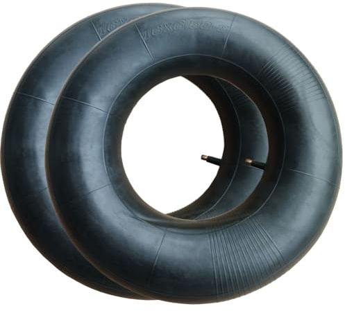 2 Stück 16x6.50-8,16x7.50-8 Schlauch mit geradem Ventil TR13 Ventilschaft Ersatz für Rasenmäher,Sackkarren, Schubkarren,Handwagen,Golfwagen und Gartenanhänger