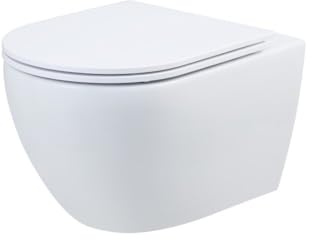 Primaster Wand WC spülrandlos Cerma Tiefspüler weiß inkl. WC Sitz