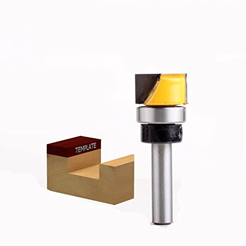 Fresa de mango de carburo sólido ， Fresa de extremo recto for limpieza inferior, 1 pieza, for embutir/plantilla de bisagra, 3/4 7/16 de alto