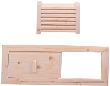NUOBESTY Ventilation Bois pour Sauna Panneau Aération Kit pour Volets De Sauna Domestique Et Hammam