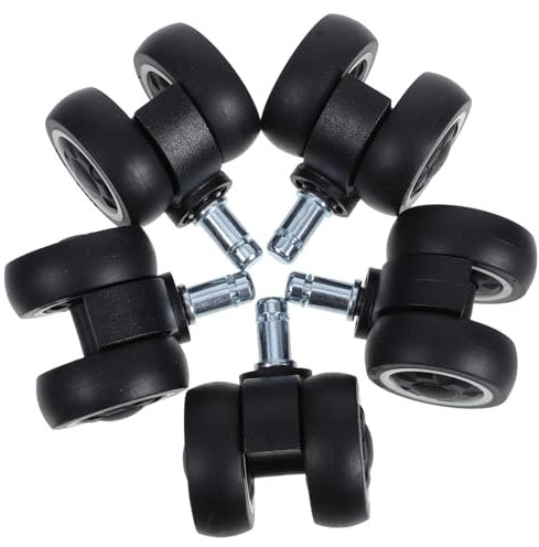 HOMSFOU 5pezzi Ruote Di Ricambio Per Sedi Ufficio Doppio Cuscinetto Ruote Silenziose Per Sedi Ufficio Gioco Di Girevoli