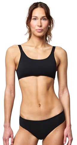 WUKA Period Swim Bikini Bottom Black | Light flow reusable swimwear with classic bikini fit for swimming and active days, Black