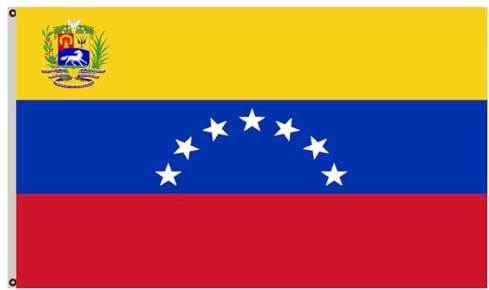 Bandera De Jardín Venezuela 7 Estrellas Bandera De Exterior Personalizada Banderas De Patio Resistente Uv Banderas De Balcón Para Casas Interior Exterior 90X150 Cm
