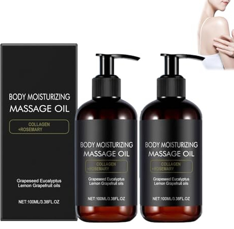 Anti-Cellulite-Massageöl,straffendes Körpermassageöl mit Kollagen,erfrischendes Körperöl für Beine und ganzen Körper,glättet das Hautbild und verbessert die Hautstruktur.Massageöl Beine (2 PCS)