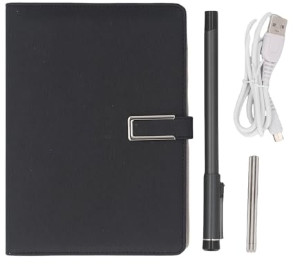 EIMSOAH Notebook Digitale con Penna Intelligente, Riconoscimento Testo OCR in Tempo Reale 5.0, Angolo di Scrittura a 360 Gradi, con Notebook PU e Cavo USB, per Tablet Smartphone IOS (#1)