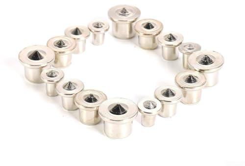 Kit de 16 tacos de acero (6 13 mm) para marcado de precisión y alineación de juntas en carpintería