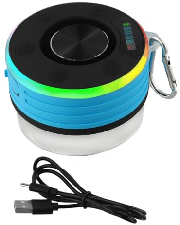 WheatThrive 5.3 Duschradio mit IPX7 Wasserdichtigkeit, starkem Saugnapf, FM-Radio, LED-Display und Freisprechfunktion