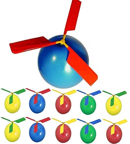 Zhangpu 10 Piezas de Juguete para Niños, Globo, Helicóptero, Juguete Deportivo Al Aire Libre, Juegos para Niños, Juguetes Voladores, Regalo, Recuerdo de Fiesta para y Niñas (Naranja)
