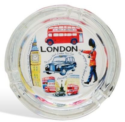 London Souvenir Glass Ashtray - London Sites Design