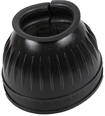 QHP Hufglocken Gummi-Springglocken Klettverschluss schwarz (L)