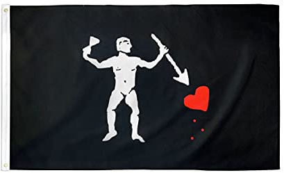 AZ FLAG Flagge Pirat Edward Thatch 150x90 cm Polyester 100D 2 Ösen | Für innen und außen Piraten Totenkopf dekorative Flagge doppelte Nähte und verstärkte Kanten mit Metallösen 100D Polyester