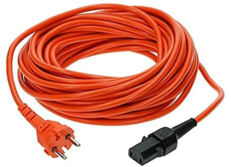Nilfisk Câble d'alimentation pour aspirateur Industriel (Longueur 15 m, câble Amovible, Couleur Orange, câble d'alimentation) 107402901
