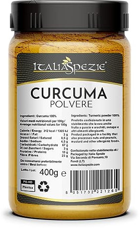 Italia Spezie - Curcuma in Polvere di Primissima Qualità - 400g