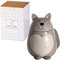 SPOTTED DOG GIFT COMPANY Cookie Jar Novelty Large Ceramic Kitchen Storage Jar with Lid, Biscuit Barrel (Grey) - Cat Themed Gifts for Animal Lovers Women Men
