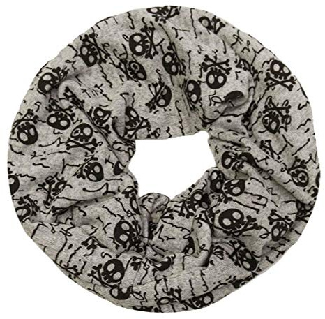 WANSSY® Loop-Schal Strick Loop Damen Rundschal Schlauch-Schal Feinstrick doppellagig kuschelig für Herbst Winter hochwertig mit Sterne Katze Totenkopf Eule Kette Muster