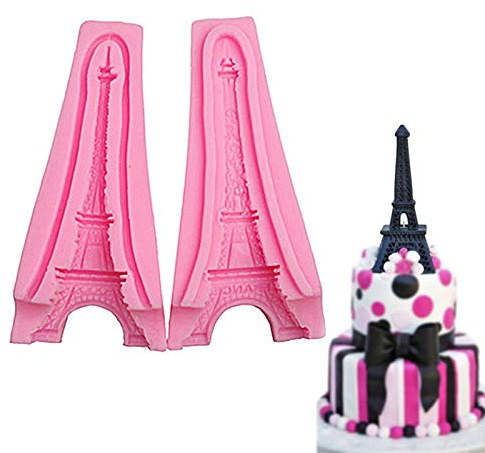 Silikonform Kuchenform,3D Paris Eiffelturm DIY Schokolade Clay Süßigkeiten Formen Kuchen,der Werkzeuge Verziert