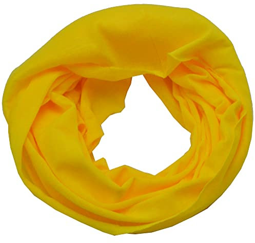 flevado Multifunktionstuch Halstuch Kopftuch Schal Schlauchtuch in verschiedenen Farben (gelb)