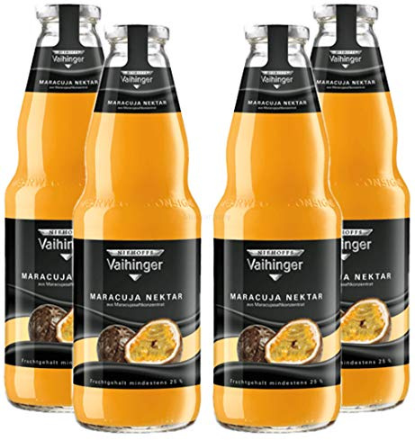Niehoffs Vaihinger Maracuja Nektar 1L TWO - 4er Set inkl. Pfand MEHRWEG