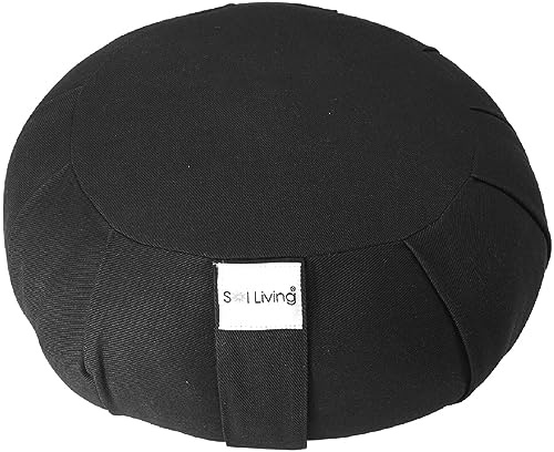 Meditation Cushion Sol Living Yoga Floor Pillow 100% Cotton Floor Cushion Removable Cover Firm Comfort Yoga Floor Cushion Seating for Adults Machine Washable Zafu Meditation Pillow Pouf Bolster Pillow