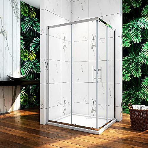 Aica Sanitär Duschkabine 120x90cm Duschabtrennung Duschtür Schiebetür Höhe 185cm
