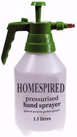 Homespired® Drucksprüher, 1,5 l, für den Garten, chemische Unkrautvernichter, tragbare Wassersprühflasche mit Schultergurt – Gartenpumpe mit Drucksprüher (1,5 Liter)