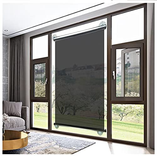 LXLF Duo Rollo Schlagfrei Fenster Sonnenschutz Rollo Jalousie Mit Saugnäpfen, Einwegspiegel Reflektierend & HD-durchsichtig, Rollvorhang 150 cm Tuch (Size : 43x150cm/17x59in)