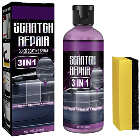 Cricia en 1 de Alta protección, Spray de Revestimiento rápido para Coche, Spray de Pulido de Cera para Coche, removedor de arañazos, reparación de Remolino de arañazos automático