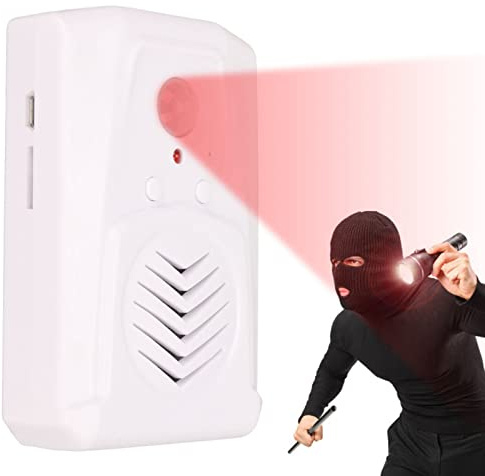 Auffahrtsalarm, PIR Bewegungssensor Alarm mit Batteriebetriebener, Aufnehmbarer Stimme, 1 W Lautsprecher, Willkommens Sound Player für Shop Store