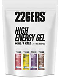 226ERS - High Energy Gel, Gel Energético para Deportistas, Ciclodextrina, Hidratos de Carbono, Favorece la Digestión, Vegano, Pack x 8, Sabores Limón, Grosella Negra, Café Expresso y Cereza, 8 x 76 g