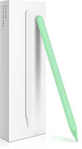 Lápiz capacitivo de 2ª generación con carga inalámbrica magnética, lápiz capacitivo compatible con iPad Pro 11 en 1/2/3/4, iPad Pro de 12.9 pulgadas 3/4/5/6, iPad Air 4/5, iPad mini 6, verde azulado