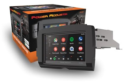 Power Acoustik HD-14KIT 7” Replacement Motorcycle Head Unit for 2014+ Harley-Davidson Touring Motorcycles, Wireless Apple Carplay & Android Auto, Touchscreen with Bluetooth and Handlebar Control