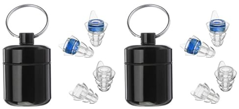 moonsun Lot de 4 paires de bouchons d'oreille haute fidélité avec Fitler, protection auditive pour DJ, boîte de nuit, concert, moto