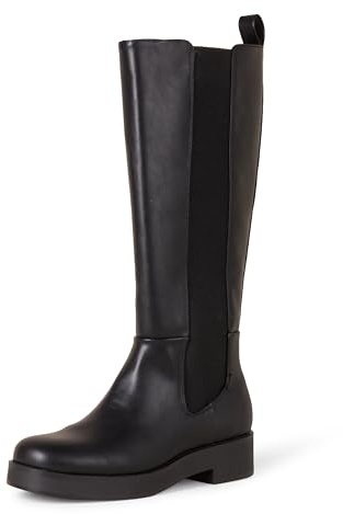 Amazon Essentials Damen Hoher Stiefel mit Zwickel, Schwarz, 41.5 EU