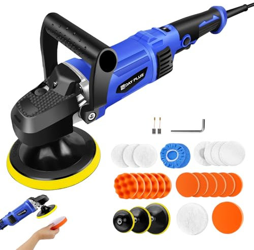 Polisher Buffer - 1400W Car Furniture Polishing Machines Electric Polisher Kit Rotary Car Polishers and Buffers Machines with 800-3500 RPM, 6 Variable Speed, 150-180mm Base for Auto Sanding Polishing
