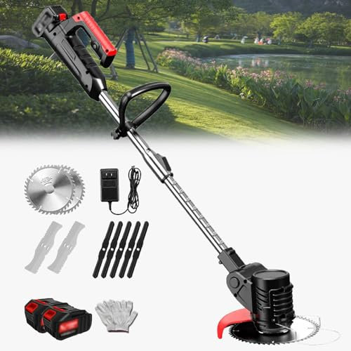 Tondeuse à Gazon électrique sans Fil, Petite Tondeuse à Gazon Domestique, Tondeuse à Gazon Rechargeable, Outil de binage agricole Multifonction avec Batterie au Lithium, 24 V/4,0 Ah