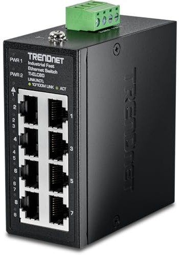 TRENDnet 8-Port Industrial Fast ETHERNET DIN-Rail Mini Switch