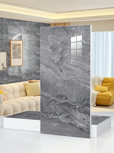 Lot de 10 panneaux muraux imperméables décoller et coller pour salle de bain, cuisine et salon – Carreaux de douche 30 x 60 cm