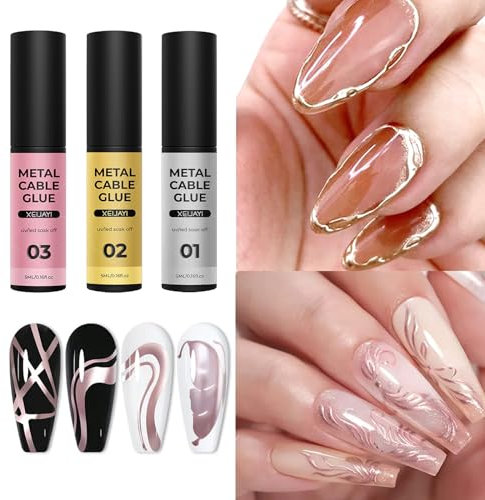 GZSYY Spider Nägel Silber Gold Rosa Liner Gel Nail Art 3PCS UV Nagellack Set Gel Nagellack UV Nagelgelstift für Nail Design