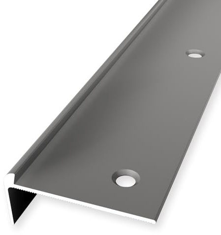 Treppenkantenprofil 20 x 48 x 2500 mm Winkelprofil Aluminium hochwertig Versenkt Gebohrt Edelstahl Einfasshöhe 4 mm Küberit