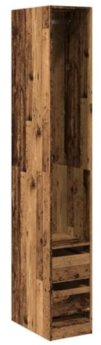 vidaXL Armadio Legno Antico 30x50x200 cm in Legno Multistrato