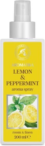 Aromaspray Zitrone-Pfefferminze 200 ml - Aromatherapie Raumspray - Spray zur Aromatisierung der Luft - Raumnebel - Kissen- und Leinenspray - Raumduft - Duftspray