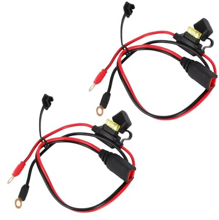 2pcs Faisceaux de Câbles, Compatibles avec le Connecteur de Borne à Oillet NOCO GC002 X-Connect M6 (1/4 po) Câbles de Chargeur de Maintien Câbles de Chargeur de Batterie Câbles d'Accessoires pour NOCO