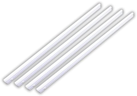 LUXULA 4 Stück LED Unterbauleuchte 90cm, 12W 1080lm, 4500K, 875x22x36mm | mit Schalter, 4500K Neutralweiß, verknüpfbar, Unterschrankleuchte, Lichtleiste 230V für Küche und Werkstatt